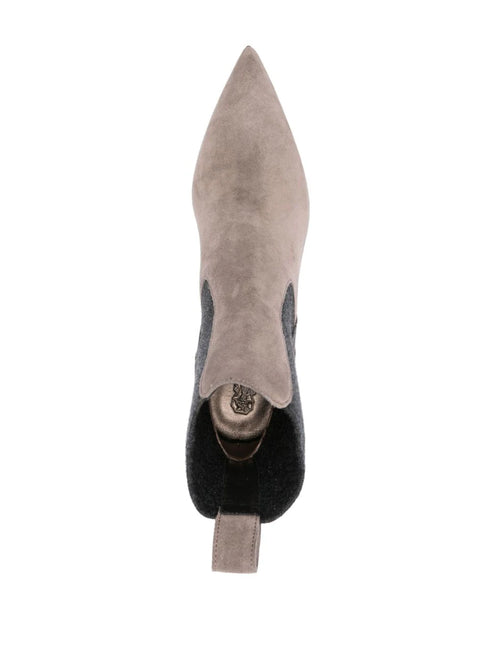 Monili chain-detail leather 85mm boots